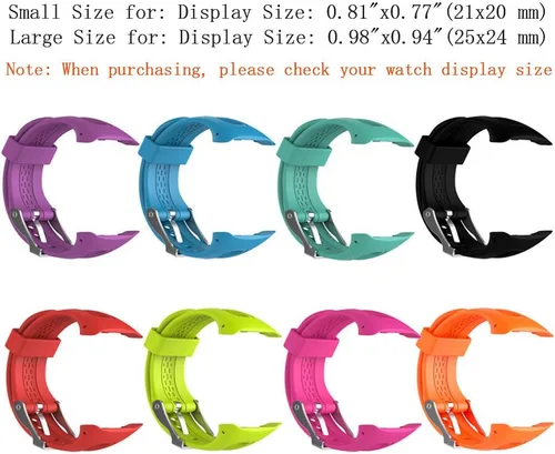 Vista 6 de Correa para Garmin Forerunner 10/15, correa de repuesto de silicona suave para Garmin Forerunner 10/15