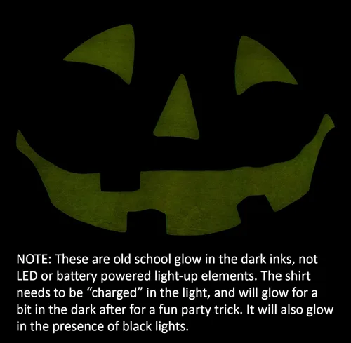 Vista 4 de Glow in the Dark Jack O' Lantern Face Disfraz de calabaza de Halloween unisex, Negro