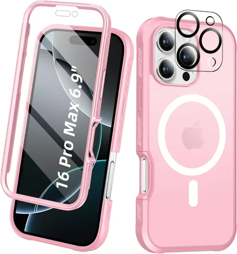 Vista 46 de Funda para iPhone 15 de cuerpo completo, protector de pantalla integrado, con protector de lente de cámara, [antiamarilleamiento], funda protectora