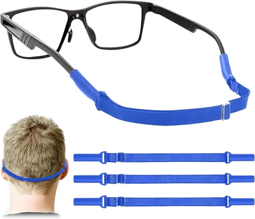 Vista 13 de Enenfly Adjustable Glasses Straps - 3 Pack No Tail Eyewear Retainer for Men, Women, Kids – Fits Eyeglasses & Sunglasses