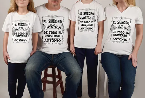 Vista 3 de Camiseta personalizada en español Feliz Dia Del Padre Madre Camiseta personalizada Bday Mothers Tee Shirts, Estilo 3