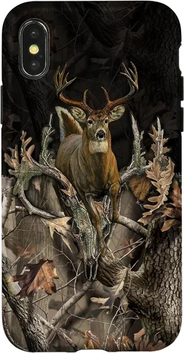 Vista 5 de Funda para iPhone 17 con diseño de camuflaje de caza de ciervos y cráneos