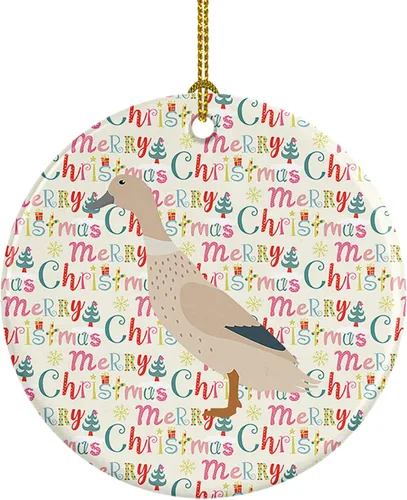 Vista 117 de Caroline's Treasures Adorno de cerámica de avestruz común para árbol de Navidad, decoración colgante para el hogar, Navidad, vacaciones, fiesta