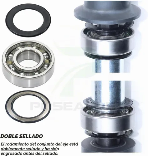 Vista 4 de GY21098 Conjunto de husillo para cubiertas John Deere D110 D105 A2 1xHusillo+1xGX20367