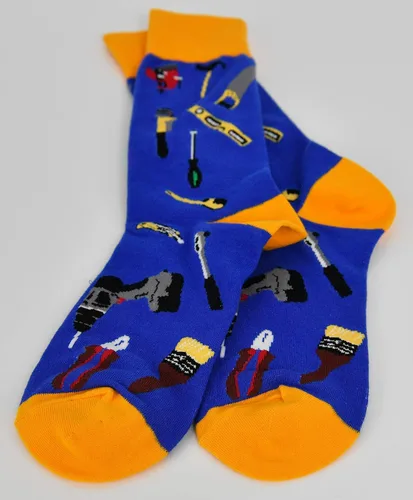 Vista 4 de ARAD Calcetines de martillo para hombres y mujeres, ropa con temática de herramientas locas