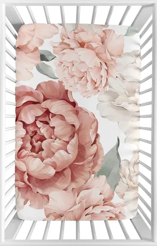 Vista 17 de Sweet Jojo Designs Sábanas ajustables para cuna de bebé (rosa sólido) para niñas, guardería infantil, habitación de niños pequeños - Tamaño estándar