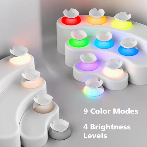 Vista 3 de Mission - Soporte de luz 2 en 1 con carga USB-C para Echo Pop, teléfonos inteligentes, tabletas y otros accesorios