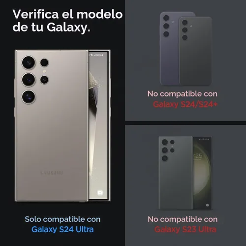 Vista 2 de Spigen Protector de lente de cámara para Galaxy S24 Ultra - Negro titanio [2 unidades] GlasTR EZ Fit Optik Pro, 9H+ Tempered glass, Scratch