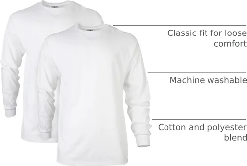 Vista 68 de Gildan - Camiseta de manga larga de algodón ultra estilo G2400 para adultos, paquete múltiple