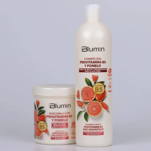 Vista 3 de Blumin Champú Efecto Anti-Frizz con Pomelo y Pro-Vitamina B5, para Cabello Seco y Deshidratado, 33.8 fl oz