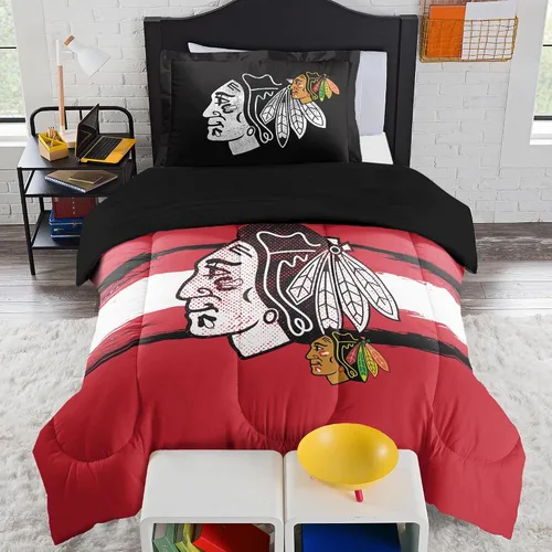 Vista 8 de NORTHWEST, juego de edredón con licencia oficial del equipo Boston Bruins de la NHL – Juego de edredón y funda de almohada de microfibra