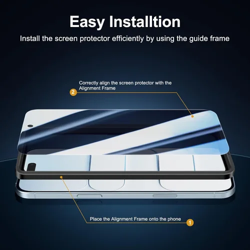 Vista 102 de NEW'C Paquete de 3 protectores de pantalla de privacidad para iPhone Air/iPhone 17 Air (6.5 pulgadas), película de vidrio templado antiespía