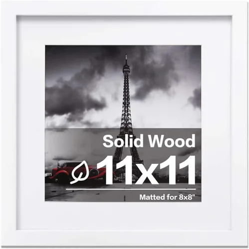Vista 15 de Egofine - Portarretratos de 4 x 6 pulgadas, de madera maciza con plexiglás, para fotos de 3.5 x 5 con paspartú o de 4 x 6 sin paspartú, para colocar