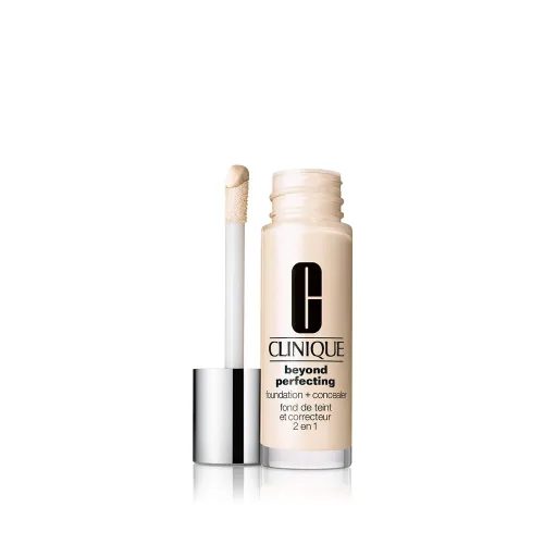 Vista 19 de Clinique Beyond Perfecting Lightweight Liquid Foundation + Concealer For Dry Combination to Oily Skin Types Full Coverage + Natural Matte Finish