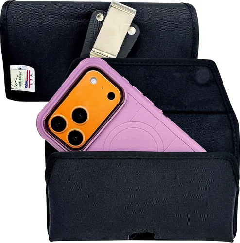 Vista 19 de Turtleback - Funda para cinturón de piel para iPhone 17 ProMax/Plus Slim Case Fit Horizontal - Cuero con clip de cuero cubierto