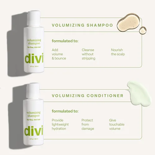 Vista 8 de divi Acondicionador voluminizador para mujeres y hombres - Acondicionador de volumen ligero para cabello fino - Diseñado para fortalecer y proteger
