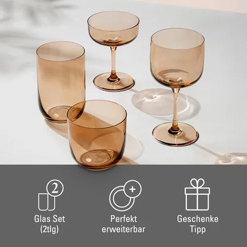 Vista 5 de Villeroy & Boch Par de vasos y vasos como Clay Highball