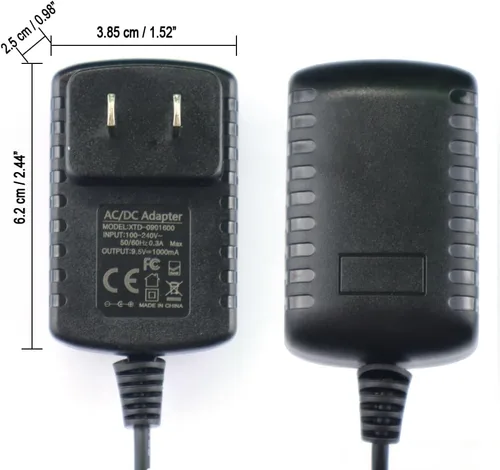 Vista 7 de Adaptador de cargador de fuente de alimentación de 9.5V 1000mAh compatible con teclado Casio LK120 LK240 LK280 SA76 SA77 SA46 CTK101 CTK1200 CTK2100