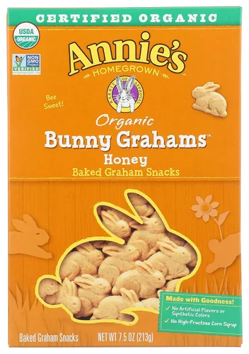 Vista 136 de Annie's Organic Chocolate Bunny Graham Snacks, 7.5 onzas