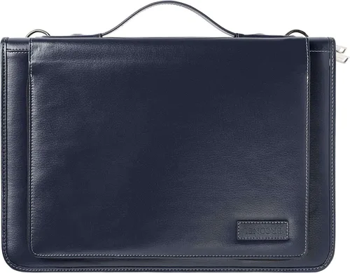 Vista 2 de Maletín de cuero azul para portátil compatible con CHUWI HeroBook Pro 14.1" Laptop