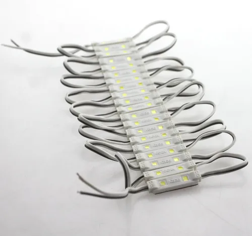 Vista 4 de Super Bright 200pcs Mini 2835 2 LED módulo DC12V impermeable luz decorativa para letreros de letras publicitarias con cinta adhesiva trasera (blanco)