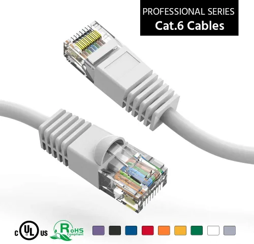 Vista 4 de iMBAPrice C5-25WH Cable de red Ethernet CAT5 CAT5e RJ45 de 25 pies para PC, Mac, laptop, PS2, PS3, Xbox y Xbox 360