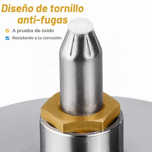 Vista 5 de Lámpara de alcohol de acero inoxidable de 13.5 fl oz - Quemador Bunsen a prueba de explosiones Lámpara de calefacción de pared pesada Lámpara