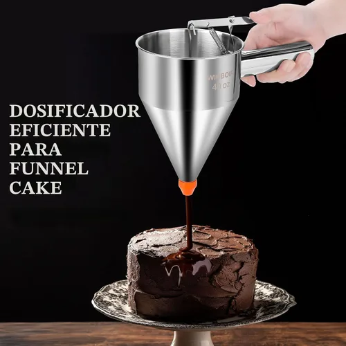 Vista 6 de Dispensador de masa de panqueques de acero inoxidable de 40 oz Acero inoxidable - 40 oz