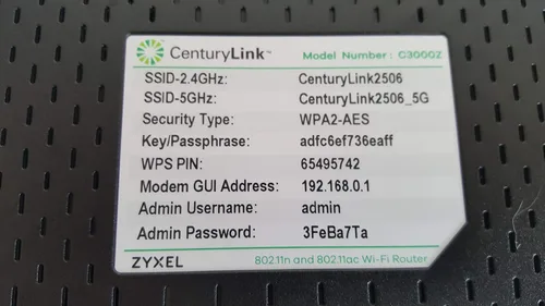 Vista 5 de ZyXEL C3000Z Módem CenturyLink
