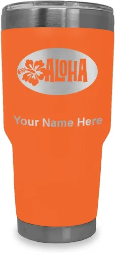 Vista 20 de LaserGram Taza aislada al vacío de 20 onzas, Aloha, grabado personalizado incluido (negro) Engraved Gift, Vacuum Insulated Stainless Steel, Laser