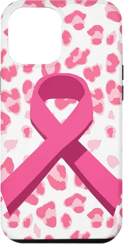 Vista 25 de Funda para iPhone 16 con cinta rosa en estampado de leopardo para concientización sobre el cáncer de mama