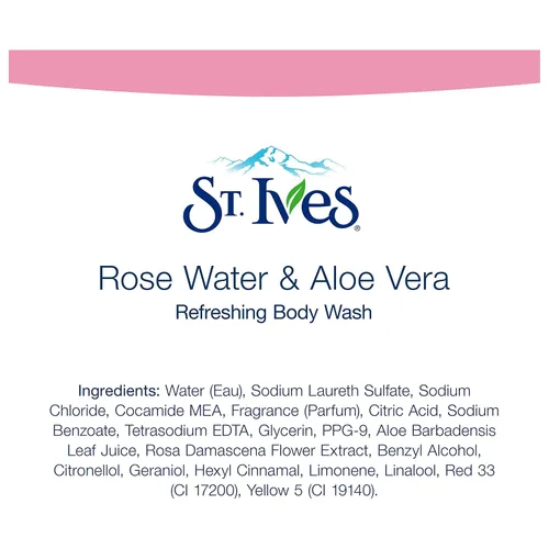 Vista 14 de St. Ives Gel de baño refrescante limpiador de agua de rosas y aloe vera hecho con limpiadores a base de plantas y extractos 100% naturales, 16 onzas