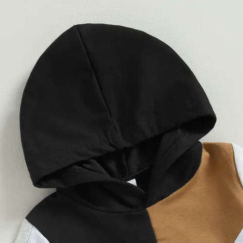 Vista 5 de Douhoow Conjunto de ropa de bebé con capucha y pantalones con cordón para bebé