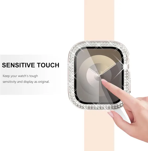 Vista 19 de Surace Bling - Carcasa con protector de pantalla para Apple Watch Series 3, 2, 1 de 1.496 pulgadas
