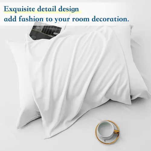 Vista 4 de Juego de sábanas de algodón de 600 hilos tamaño Queen dividido para base de cama ajustable, juego de sábanas de 4 piezas con bolsillo profundo