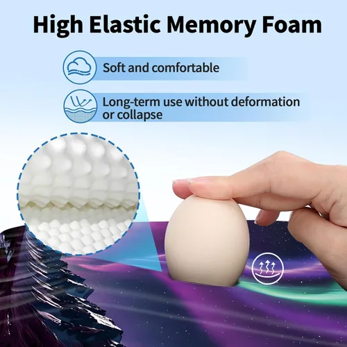 Vista 3 de YIWEI Alfombrilla de mouse ergonómica con soporte para muñeca, alfombrilla de mouse de espuma viscoelástica de gel para teclado de computadora