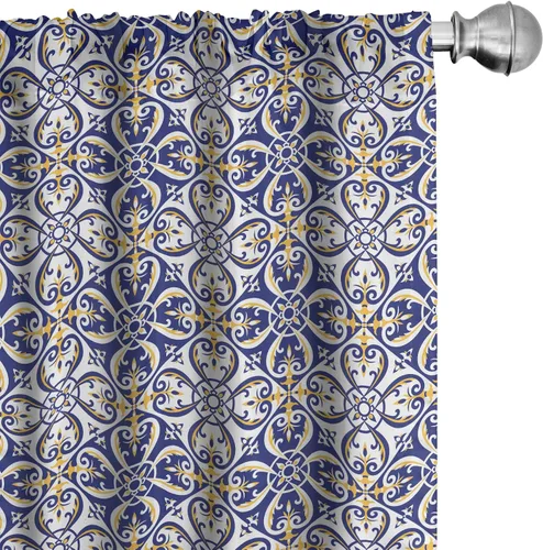 Vista 49 de Lunarable Cortinas con estampado de madera, madera natural rústica con rayas, patrón abstracto ovalado, tema de carpintería, tratamientos