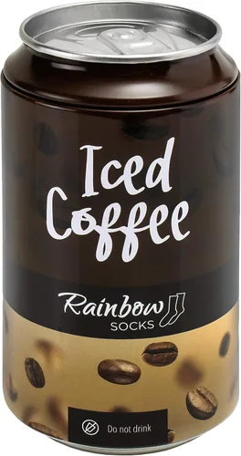 Vista 2 de Rainbow Socks - Calcetines divertidos para latas de café helado para hombres y mujeres