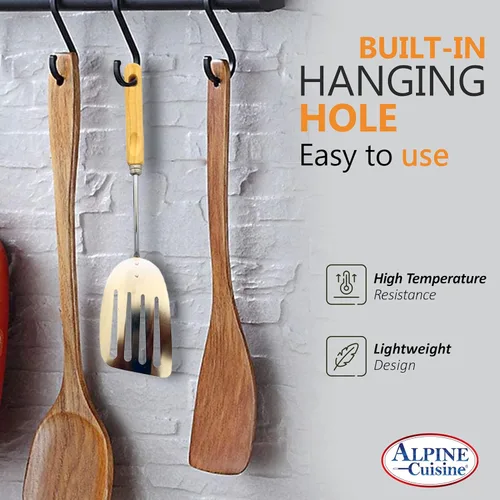 Vista 5 de Alpine Cuisine Espátula - Parent (madera, 10" ranurada)
