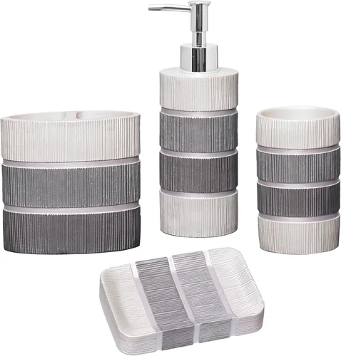 Vista 49 de Zahari Home Capri - Juego de toallas de baño de 3 piezas, toalla de baño, toalla de mano y toalla facial, decoración moderna, hermoso diseño único