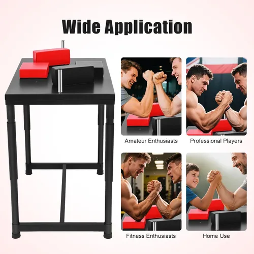 Vista 2 de Mesa profesional de lucha de brazos de 2204.62 libras, equipo de entrenamiento de lucha de brazos de hierro, mesa de entrenamiento de competencia