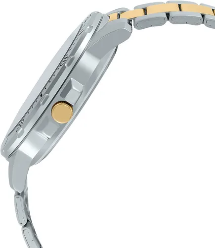 Vista 2 de Caso MTP-VD01SG-1BV - Reloj deportivo analógico de acero inoxidable de dos tonos para hombre Plateado dorado 49×45×103mm Movimiento de cuarzo