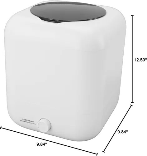 Vista 10 de ANGGREK Mini lavadora compacta, 10W 2000mAh Mini lavadora para el hogar (blanco)