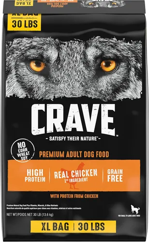 Vista 11 de Crave Comida con proteína para perros, libre de granos, adulto 34% protein, real animal protein, no by-product meal, no corn, wheat, soy,