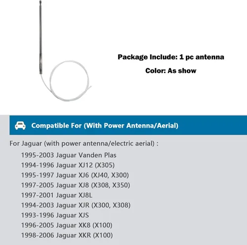 Vista 6 de Anina Reemplazo del mástil de antena de alimentación para Jaguar XJ6-XJ8-XJR-XK8 1993-2008 Mástil de antena de mercado de accesorios para recepción