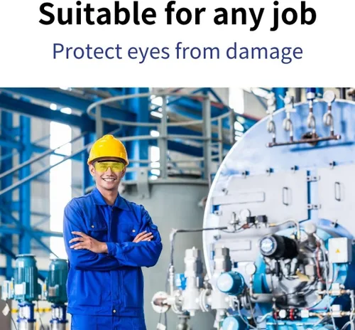 Vista 7 de XII WY - Gafas de seguridad antivaho para laboratorio, ajuste protector sobre gafas graduadas, gafas de construcción
