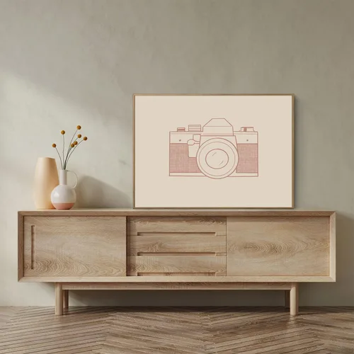 Vista 3 de Pintura al óleo vintage póster de cámara retro bohemio simple (2) 11 x 17 12 x 18 16 x 24 24 x 36 pulgadas antiguo sin marco Regalo