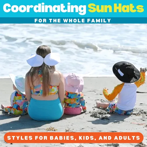 Vista 7 de SwimZip, sombrero unisex para niños, ala ancha, protección solar FPS 50, ajustable.