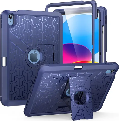 Vista 15 de MoKo Funda para iPad (A16) de 11ª/10ª generación 2025/2022, resistente a prueba de golpes, doble capa protectora de cuerpo completo, protector