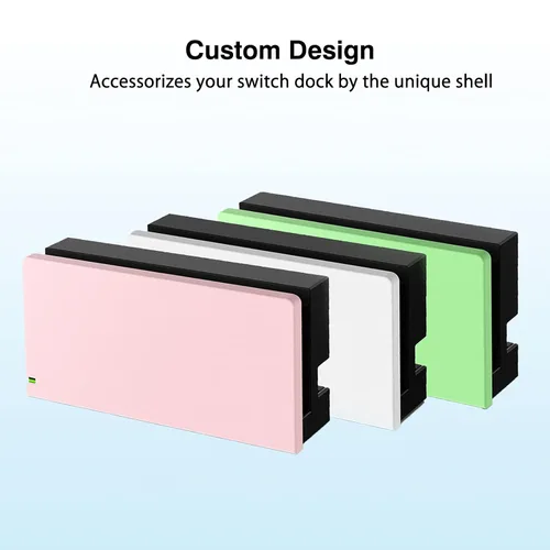 Vista 5 de TIKOdirect Custom Faceplate Cover for Nintendo Switch Charging Dock, Hard PC Slim Shell Anti-Scratch No Screwdriver Installation for Switch Dock